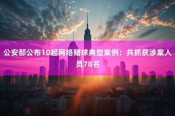 公安部公布10起网络赌球典型案例:共抓获涉案人员78名